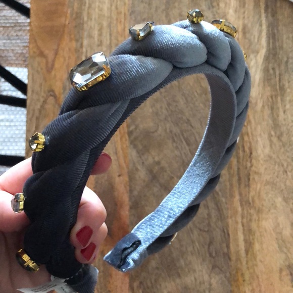 Anthropologie Accessories Nwt Anthropologie Jeweled Velvet Headband